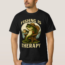 Camiseta Fishing Is My Therapy-Relaxing Fish on Lake Chair