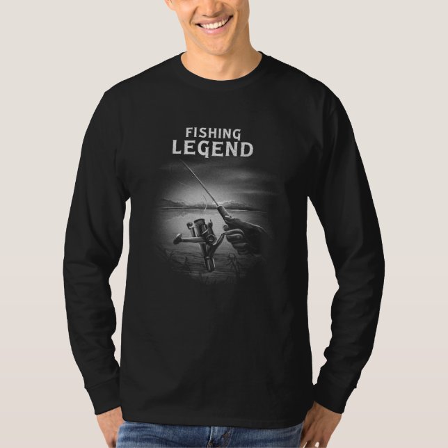 Camiseta Fishing Legend Fishing Monochrome Reel Fishermen (Anverso)