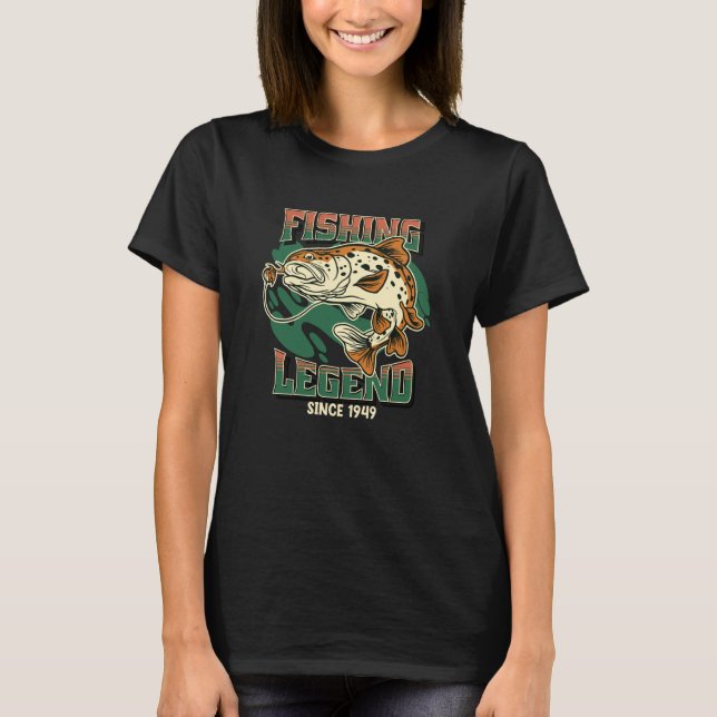Camiseta Fishing Legend Trout Bass Fisherman Since 1949 The (Anverso)