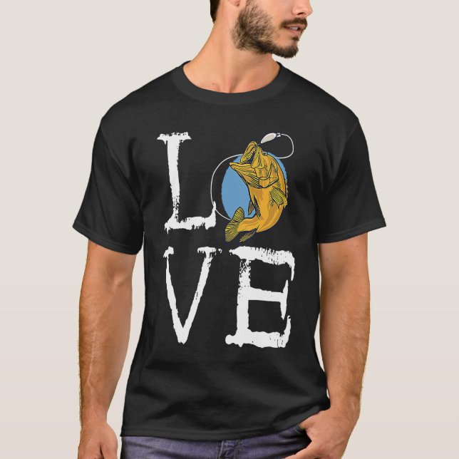 Camiseta Fishing lovers, fishermen, fishing, fish, love, ho (Anverso)