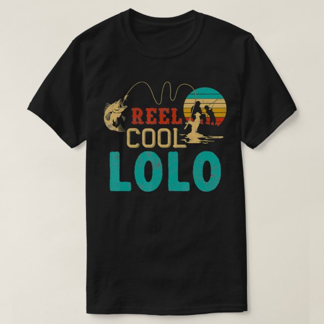 Camiseta Fishing Reel Cool Lolo Fatheru2019s day gift for F (Diseño del anverso)