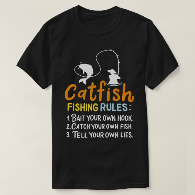 Camiseta fishing rules  funny angling sayings for young and (Diseño del anverso)