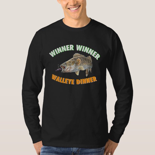 Camiseta Fishing WINNER WINNER WALLEYE DINNER Fish Fry (Anverso)