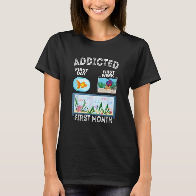 Camiseta Fishkeeper Fish Addicted Aquarist  Aquarium Hobbyi (Anverso)