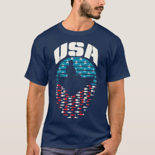 Camiseta Fishman Dad Fishing Day Retro Sunset USA