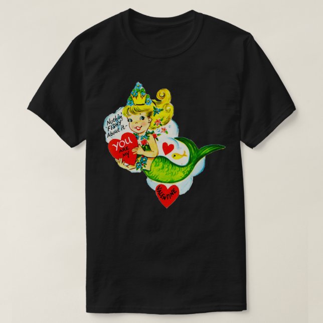 Camiseta Fishy Mermaid Valentine (Diseño del anverso)