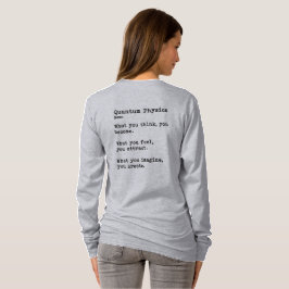 Camiseta Física cuántica: Cuello de la tripulación de manga