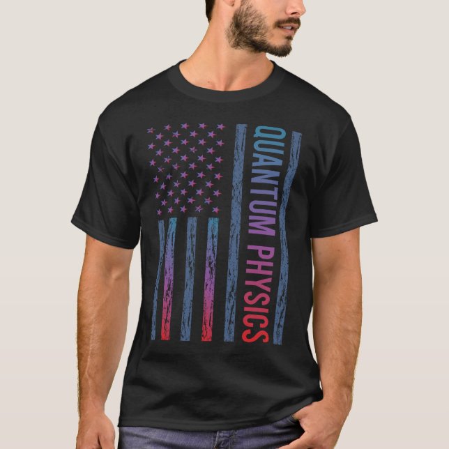 Camiseta Física Cuántica de Bandera Gradiente (Anverso)