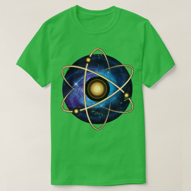 Camiseta Física cuántica universal de átomo (Diseño del anverso)