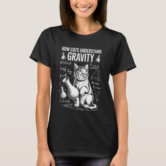 Camiseta Física de gatos Cómo los gatos entienden la graved