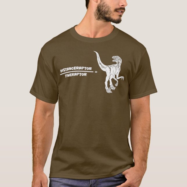 Camiseta Física de los Velociraptores de DistanceraptorTime (Anverso)
