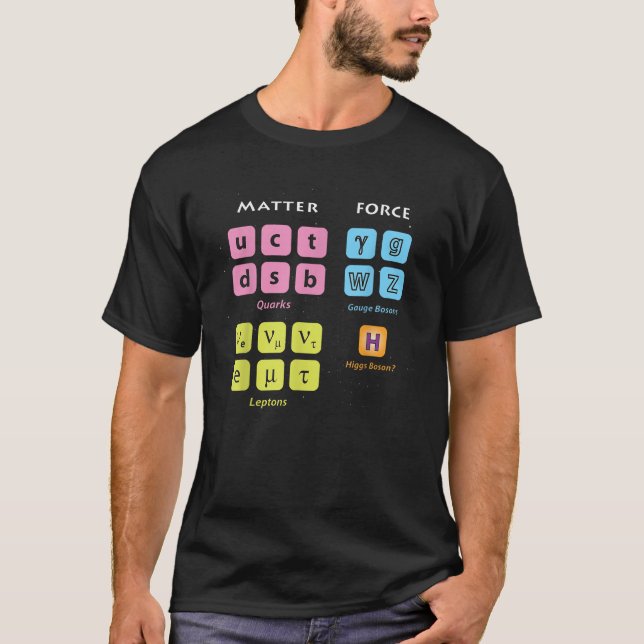 Camiseta Física de partículas Higgs Modelo estándar Quantum (Anverso)