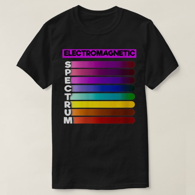 Camiseta Física del espectro electromagnético de las mujere (Diseño del anverso)
