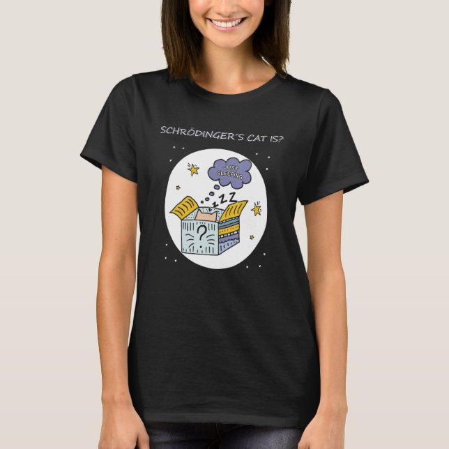 Camiseta Física Estudiante Quantal Nerd Alive Schrödinge (Anverso)