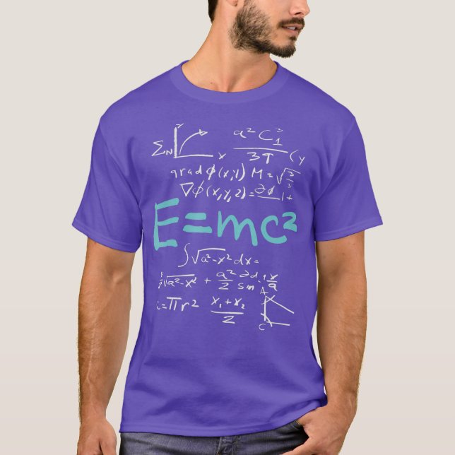 Camiseta física matemática emc2 Einsteins geek science (Anverso)