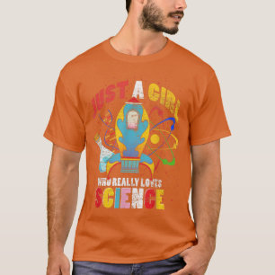 Camiseta Física Química Sólo Un Chica A Quien Realmente Le