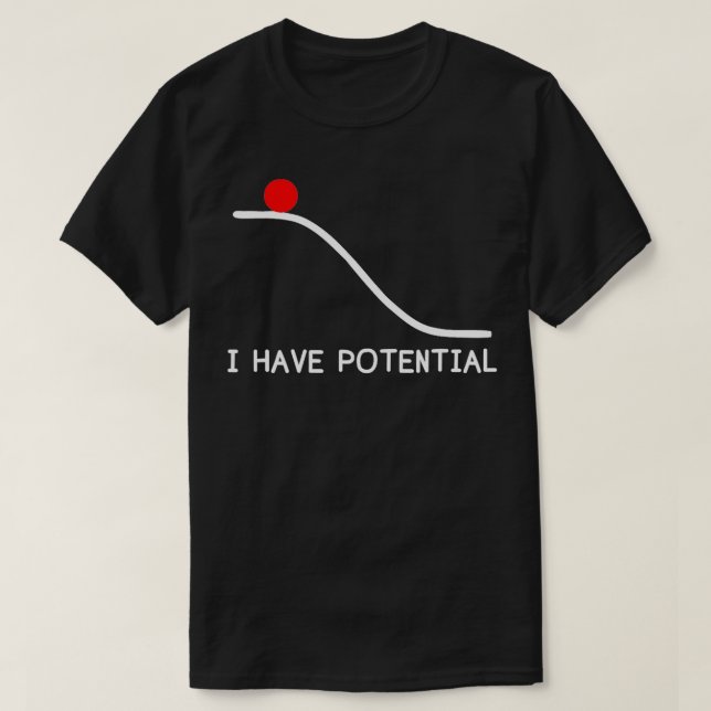 Camiseta Física, tengo potencial divertida en energía (Diseño del anverso)