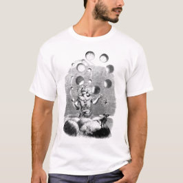 Camiseta Físico que hace juegos malabares con los planetas