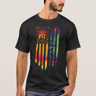 Camiseta Fisioterapeuta Patriótico Bandera Americana USA FT