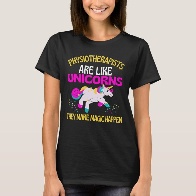 Camiseta Fisioterapeuta Unicorn , Magnífica Fisiología Unic (Anverso)