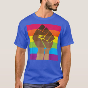 Camiseta Fist Hand Rainbow Gay Pride BLM LGBT Awareness Mon