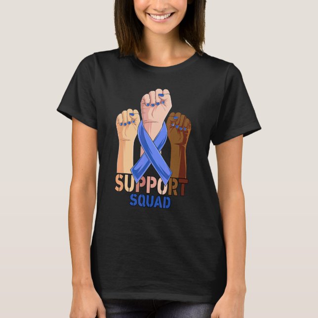 Camiseta Fist Squad Diabetes Awareness Mes Apoyo Esperanza  (Anverso)