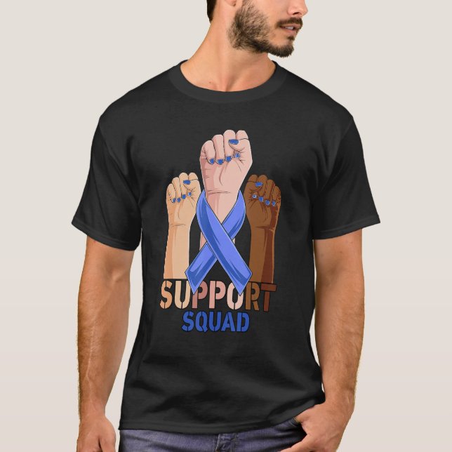 Camiseta Fist Squad Diabetes Awareness Mes Apoyo Esperanza  (Anverso)