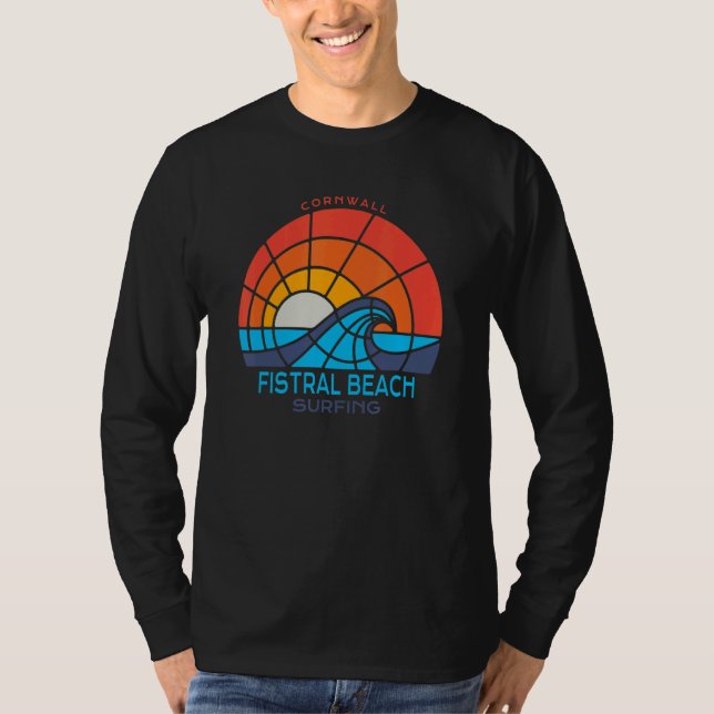 Camiseta Fistral Beach  Cornwall  Surfing Beach (Anverso)