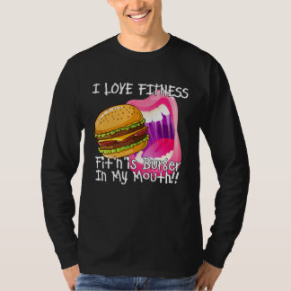 Camiseta Fitness Burger In My Mouth  Gym and Workout