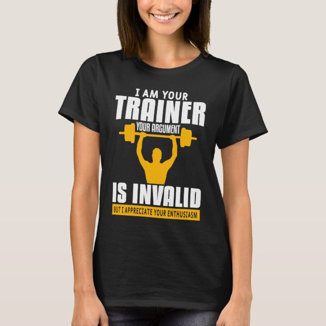 Camiseta Fitness Coach Gym Training Workout Quote For Train (Anverso)