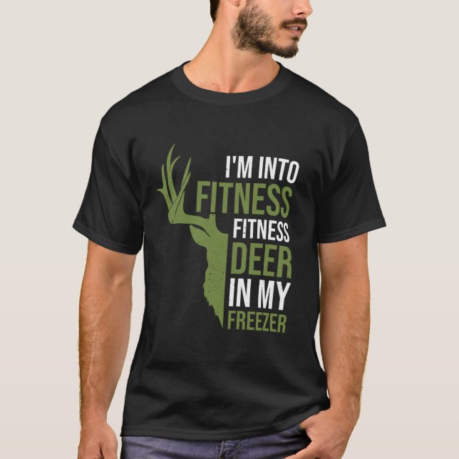 Camiseta Fitness Deer In Freezer Funny Hunting Dad Deer Hun (Anverso)