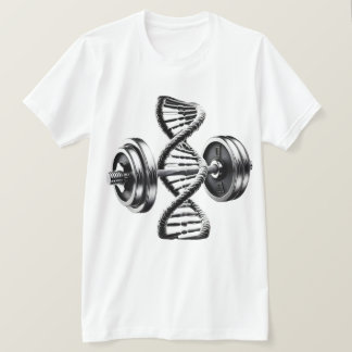 Camiseta Fitness DNA Helix Dumbbells T-Shirt