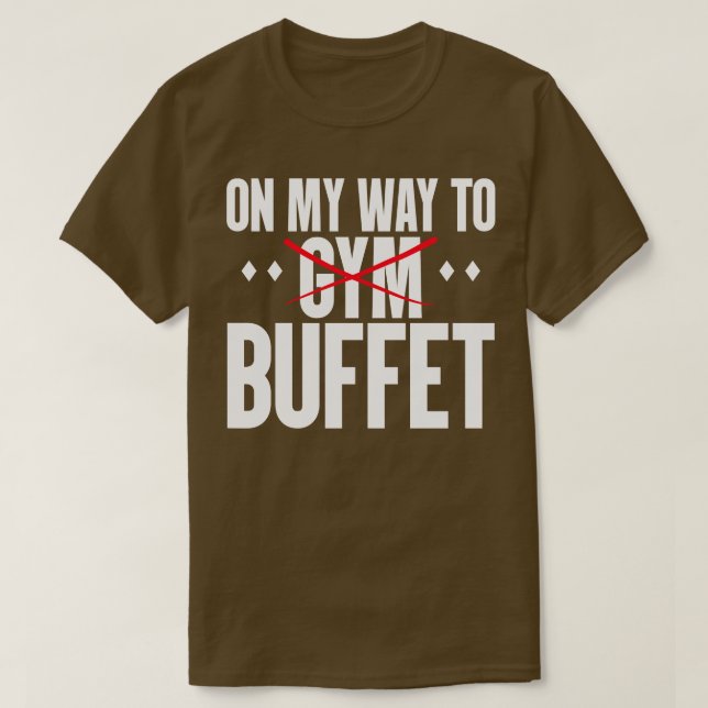 Camiseta Fitness Funny De Camino Al Buffet (Diseño del anverso)