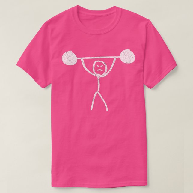 Camiseta Fitness Funny Stickman Levantamiento de peso Squat (Diseño del anverso)