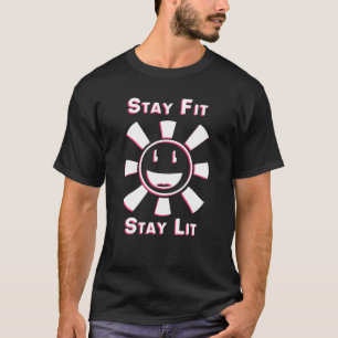 Camiseta Fitness Guay Awesome Stay Fit Stay Lit Ejercicio G
