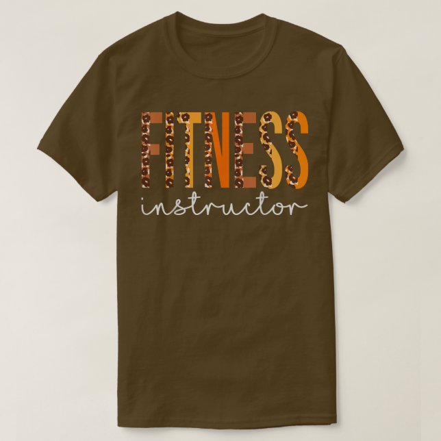 Camiseta Fitness Instructor leopard Fall Autumn Lovers Than (Diseño del anverso)