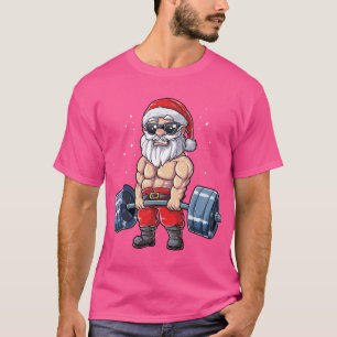Camiseta Fitness Peso Muerto Gimnasio Navidad retro