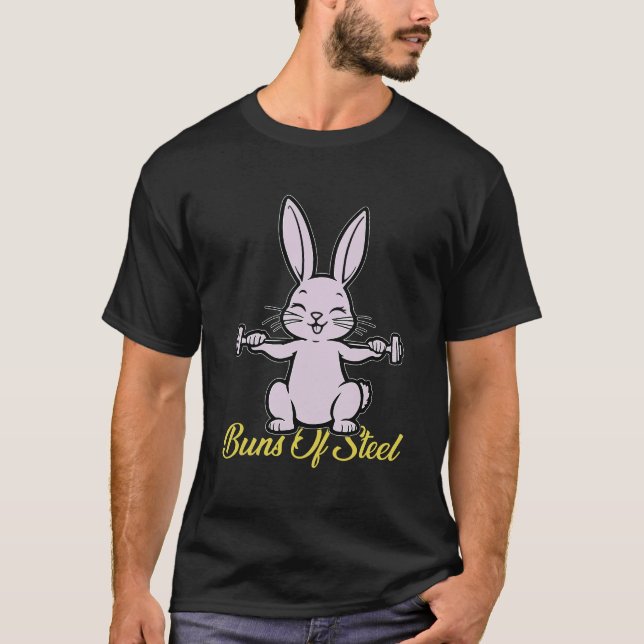Camiseta Fitness Rabbit Lover Gym Workout Funny Bun T-Shirt (Anverso)