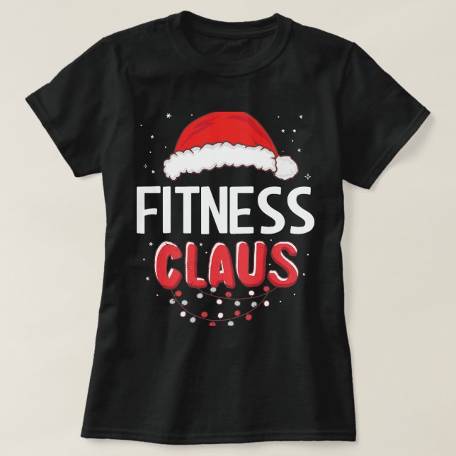 Camiseta Fitness Santa Claus Navidades Costume (Diseño del anverso)