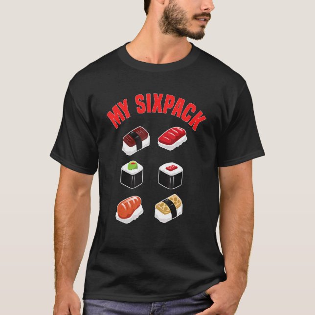 Camiseta Fitness Sushi Six Pack (Anverso)