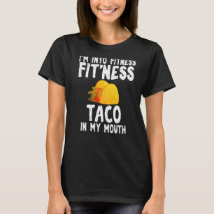 Camiseta Fitness Taco En Mi Boca Sarcástica Aplicación Temá