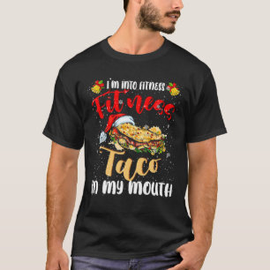 Camiseta Fitness Tacos In My Mouth Christmas Santa Taco Lov