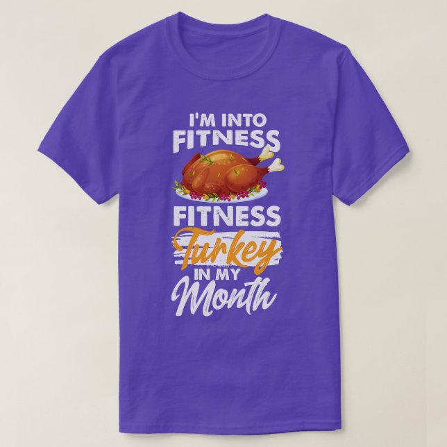 Camiseta Fitness Turquía en mi mes Acción de Gracias Feliz (Diseño del anverso)