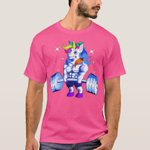 Camiseta Fitness Unicornio Levantamiento de peso Dumbbell S