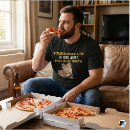 Camiseta Fitness Whole Pizza In My Mouth Funny Foodie Pun