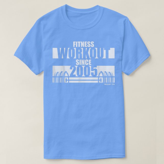Camiseta Fitness Workout desde 2005 Gym Motivation Sayings (Diseño del anverso)