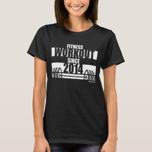 Camiseta Fitness Workout desde 2014 Gym Motivation Sayings