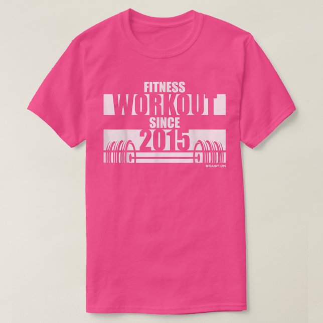 Camiseta Fitness Workout desde 2015 Sayings Motivation (Diseño del anverso)
