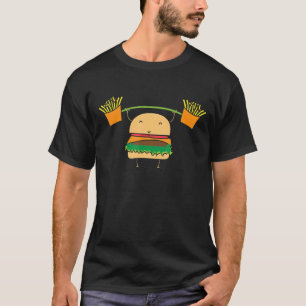 Camiseta Fitness Workout Hamburger Gym Formación muscular