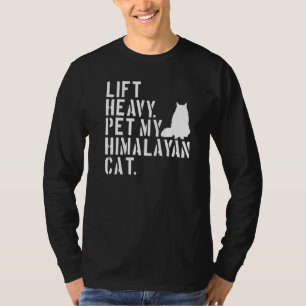 Camiseta Fitness Workout Levanta fuerte Mascota mi gato del